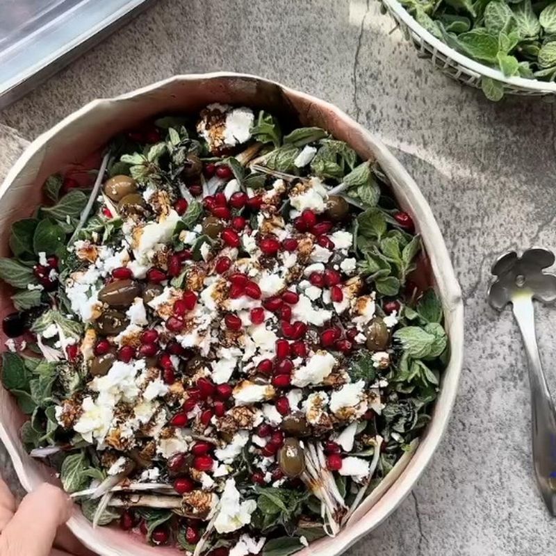 Lebanon: Za'atar Orzo with Pomegranate Seeds