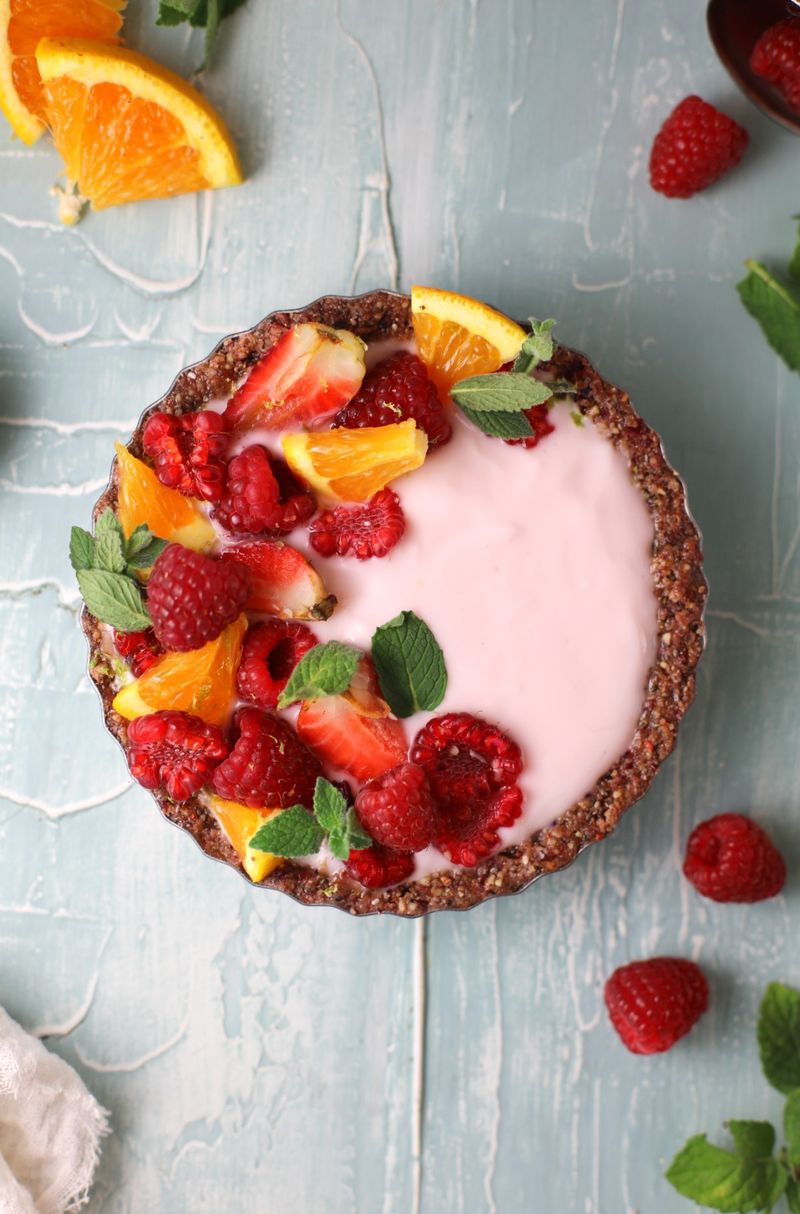 Raspberry Mint Delight Pie