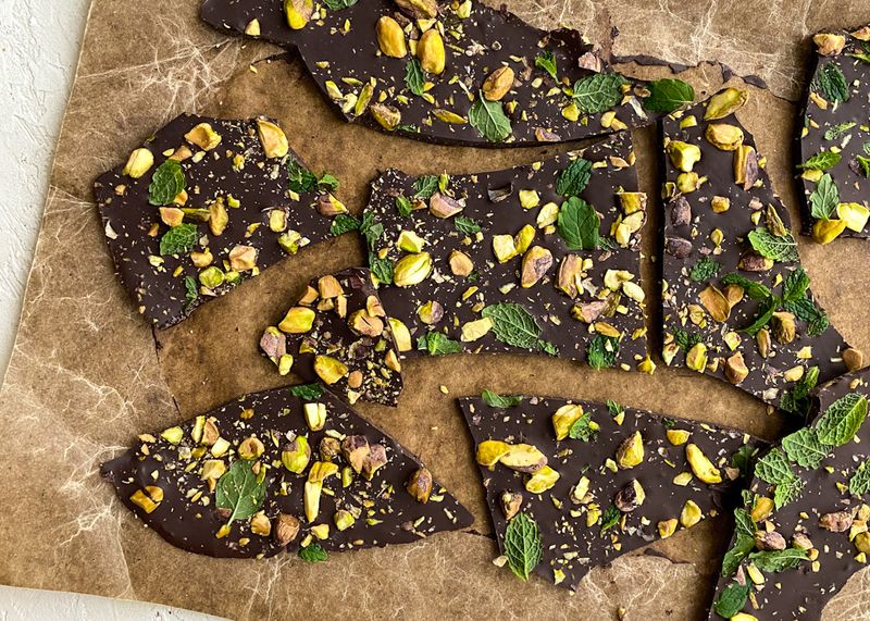 Pistachio-Studded Chocolate Bark
