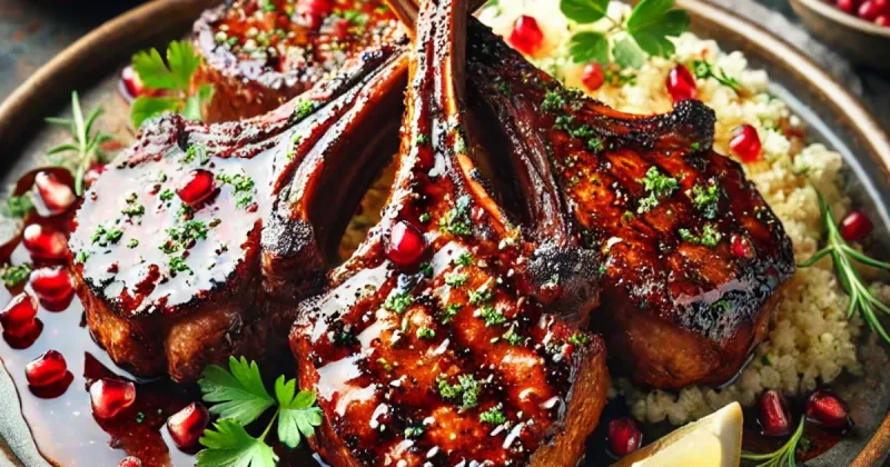 Pomegranate Molasses Lamb Chops