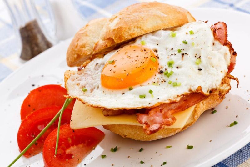 Fried Potato and Egg Sandwich