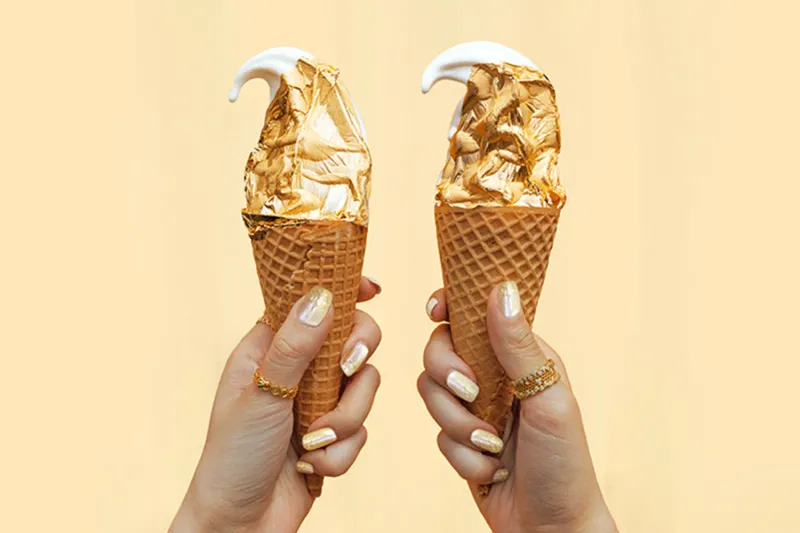 Gold Leaf Ice Cream