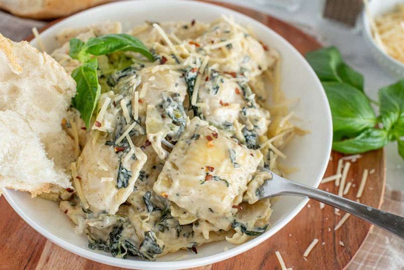 Spinach Artichoke Ravioli