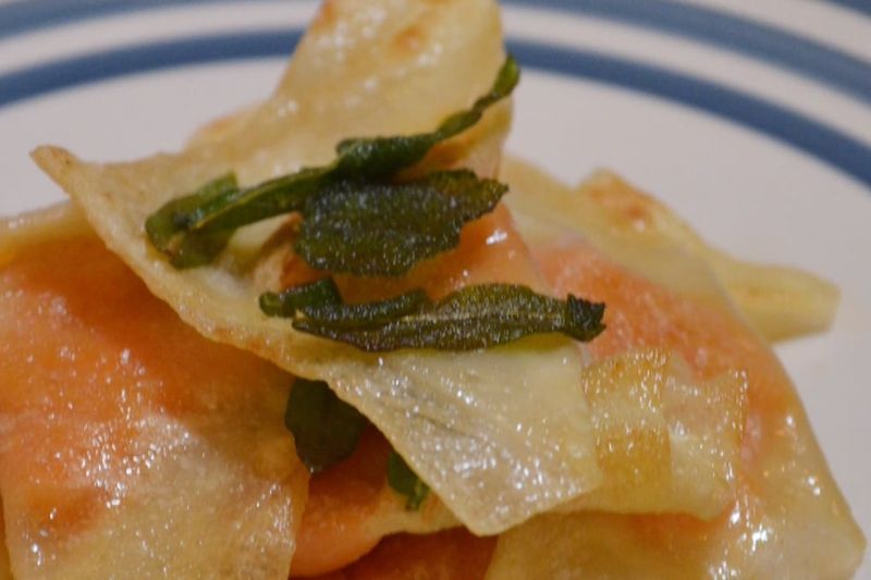 Sweet Potato Ravioli with Sage Butter