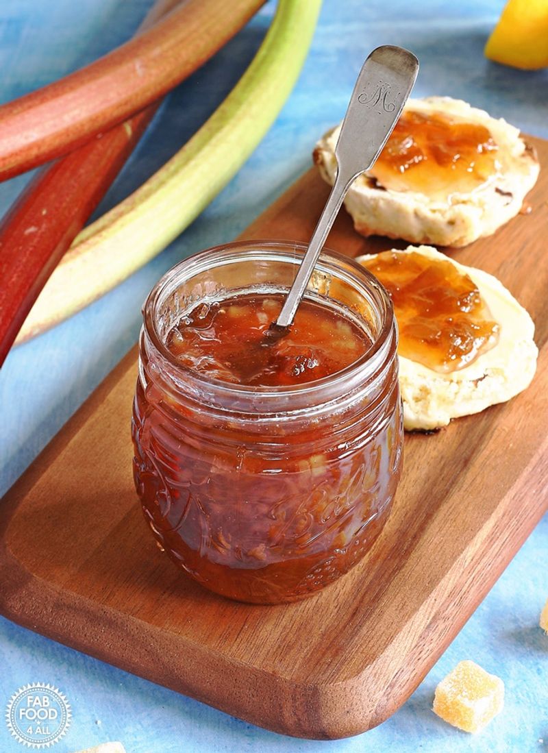 Rhubarb and Ginger Jam