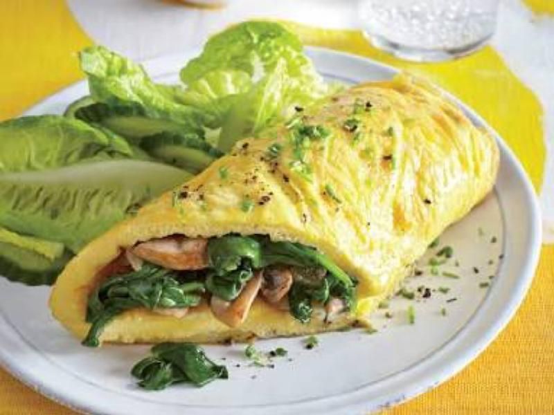 Mushroom and Spinach Omelette