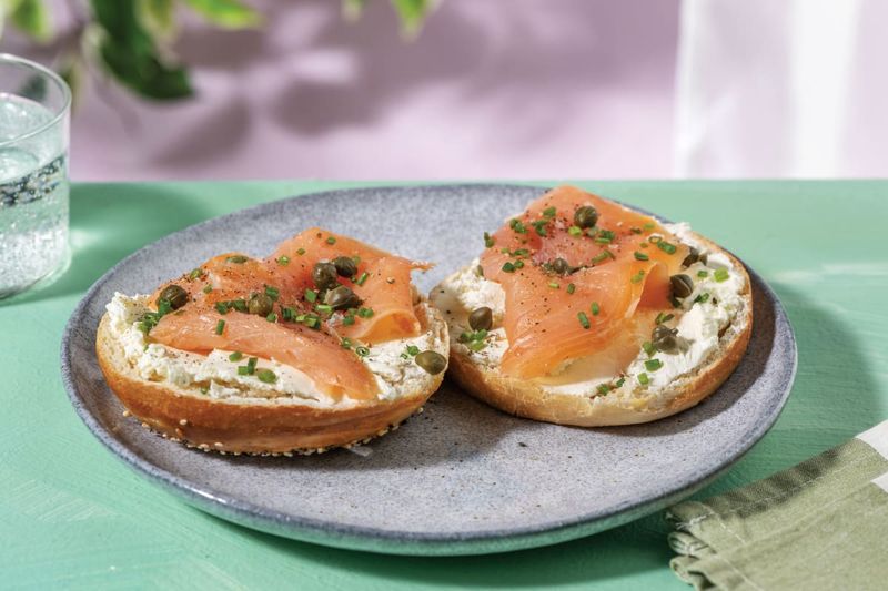 Smoked Salmon and Cream Cheese Bagel