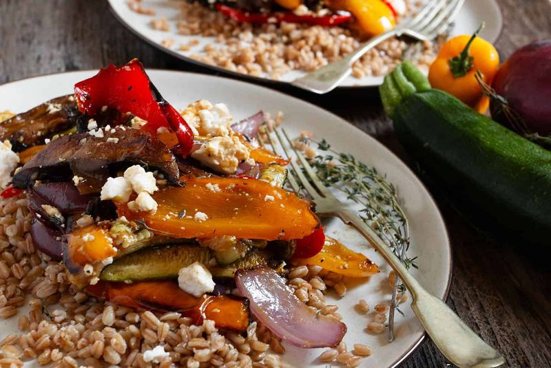 Farro and Roasted Vegetable Salad