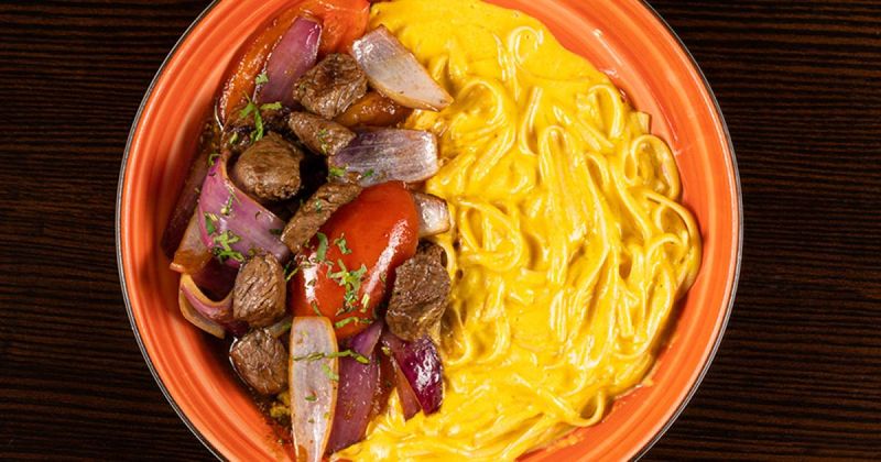 Peruvian Lomo Saltado Linguine