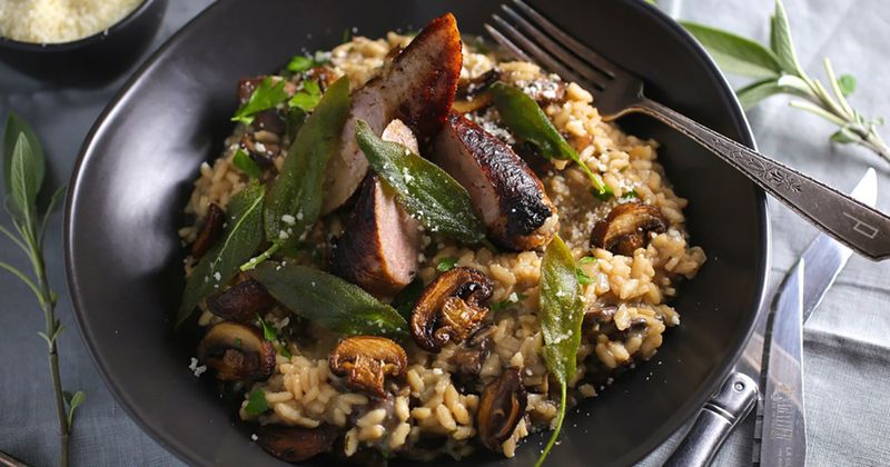 Sausage and Mushroom Risotto