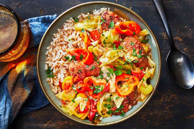 Sausage and Cabbage Stir-Fry