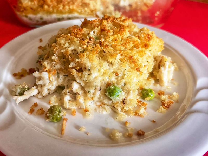 Creamy Chicken Alfredo Rice Casserole
