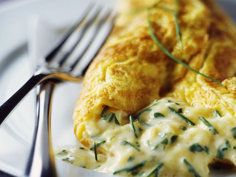 Cottage Cheese and Chive Omelette