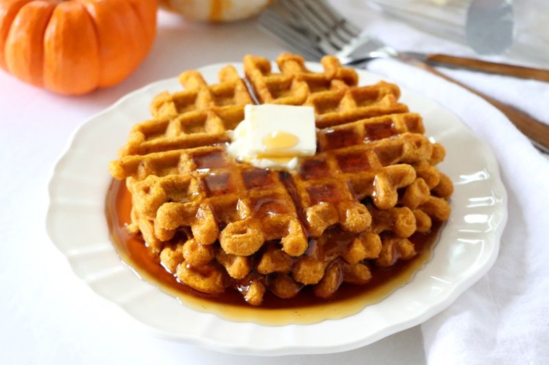 Pumpkin Spice Waffles