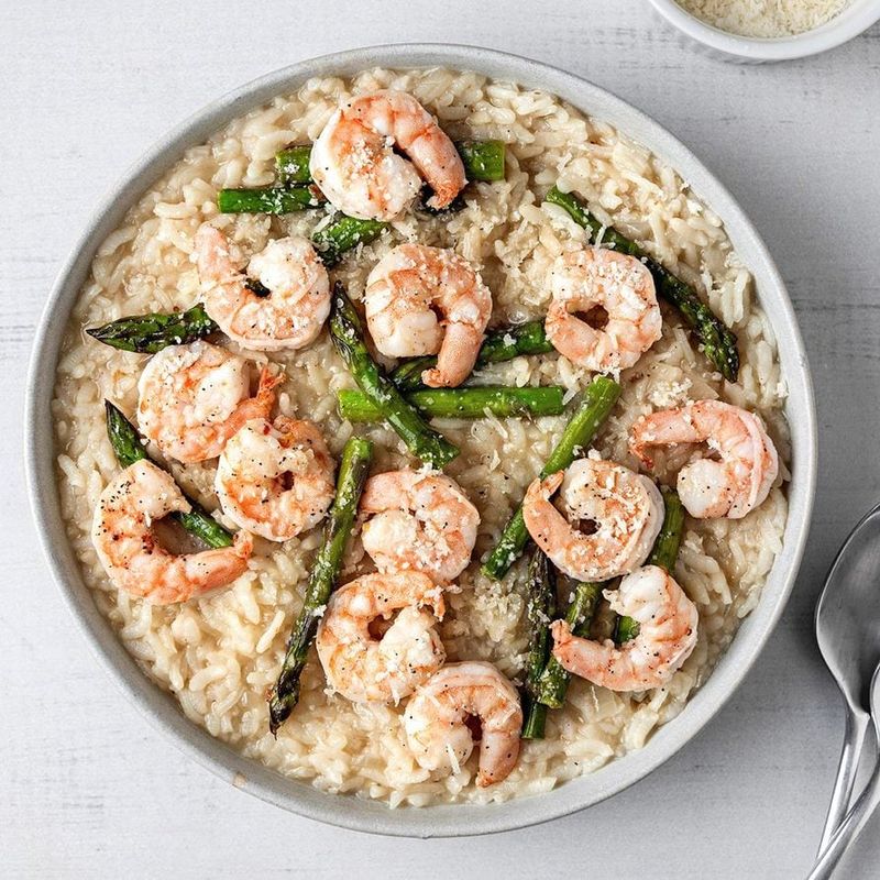 Shrimp Risotto with Asparagus