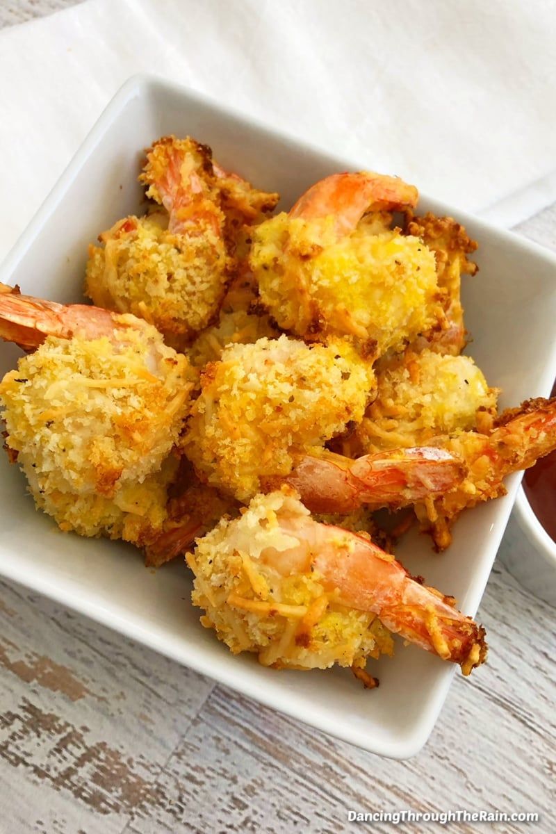 Parmesan Crusted Baked Shrimp