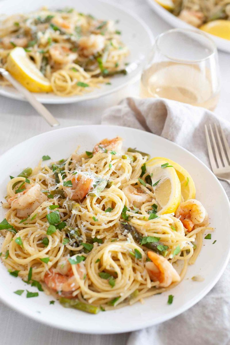 Shrimp Scampi with Asparagus