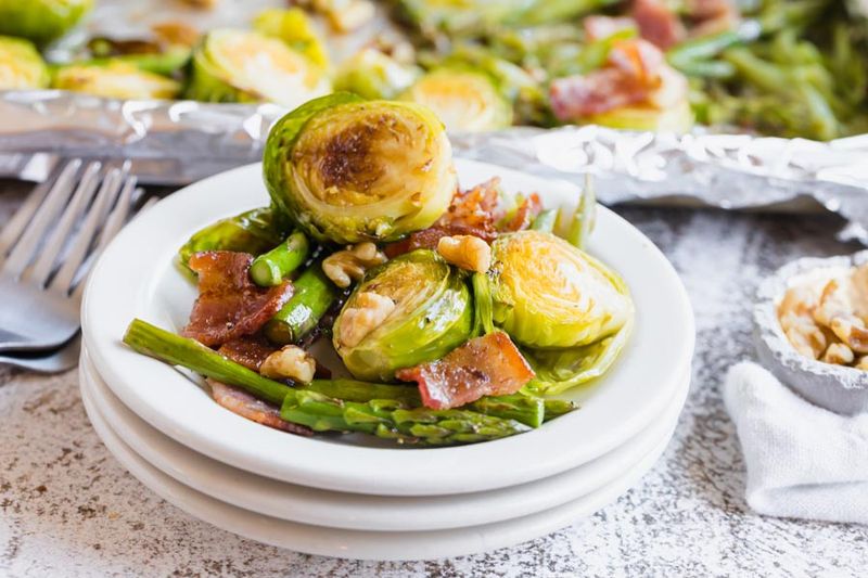 Roasted Brussels Sprouts and Bacon