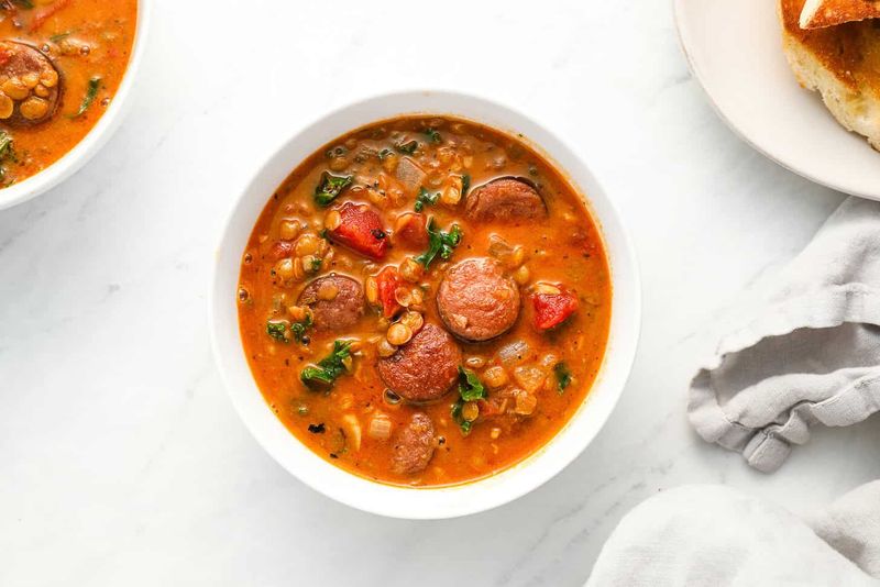 Rustic Lentil and Sausage Soup