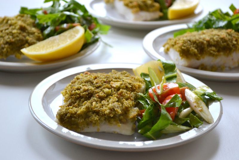 Pesto Crusted Haddock