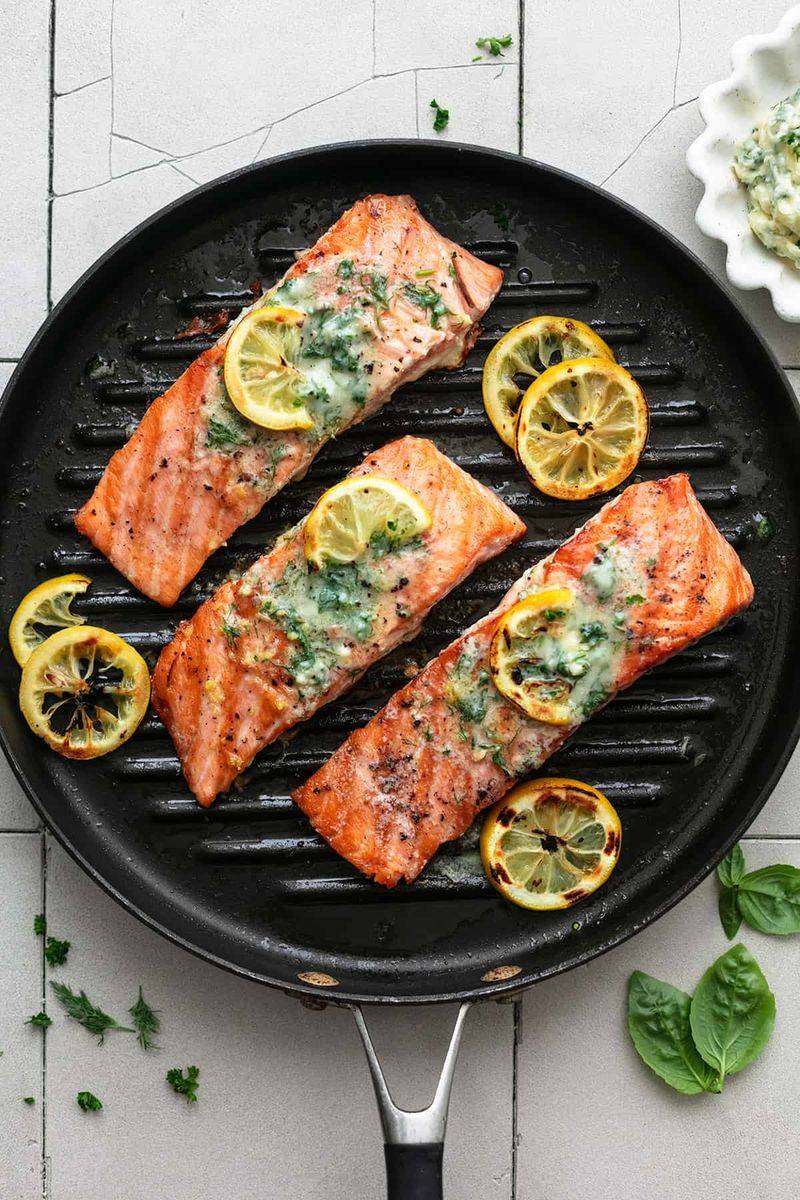 Zesty Lemon Herb Grilled Salmon