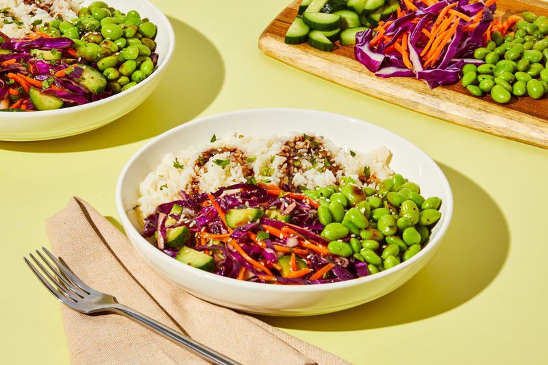 Asian-Style Edamame Rice Bowl