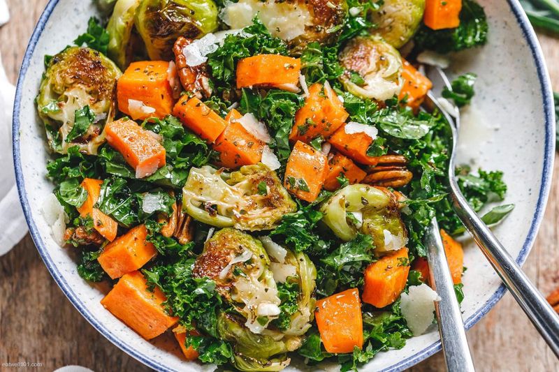 Roasted Veggie Kale Salad