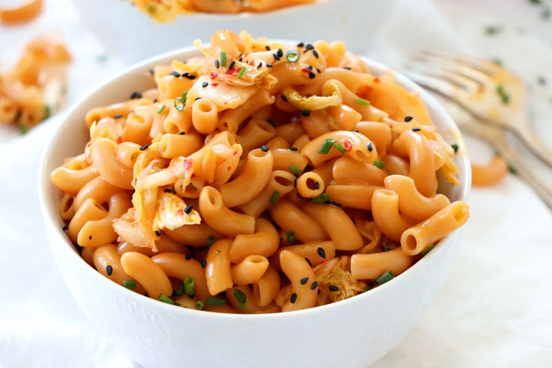 Kimchi Bacon Mac and Cheese