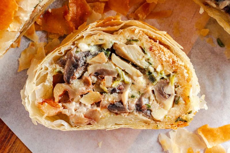 Potato and Mushroom Breakfast Strudel