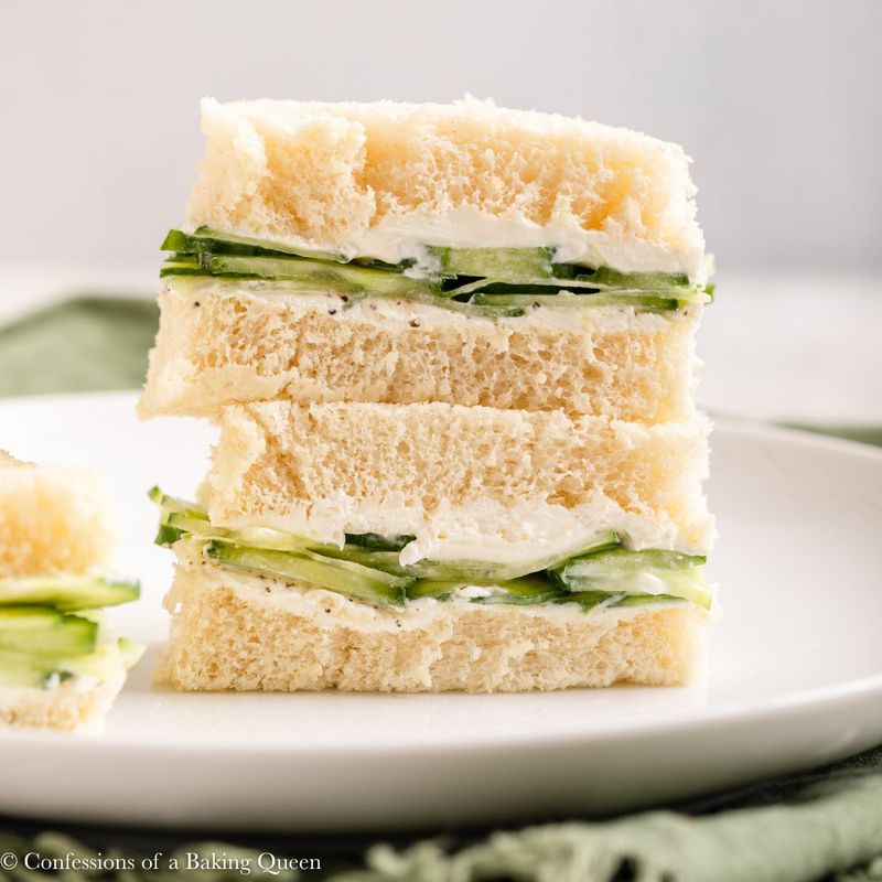 Cucumber and Cream Cheese Sandwiches