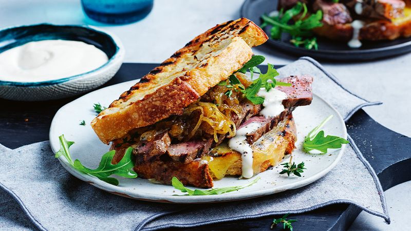 Steak Sandwich with Caramelized Onions