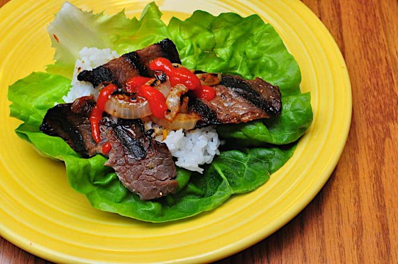 Korean BBQ Steak Lettuce Wraps