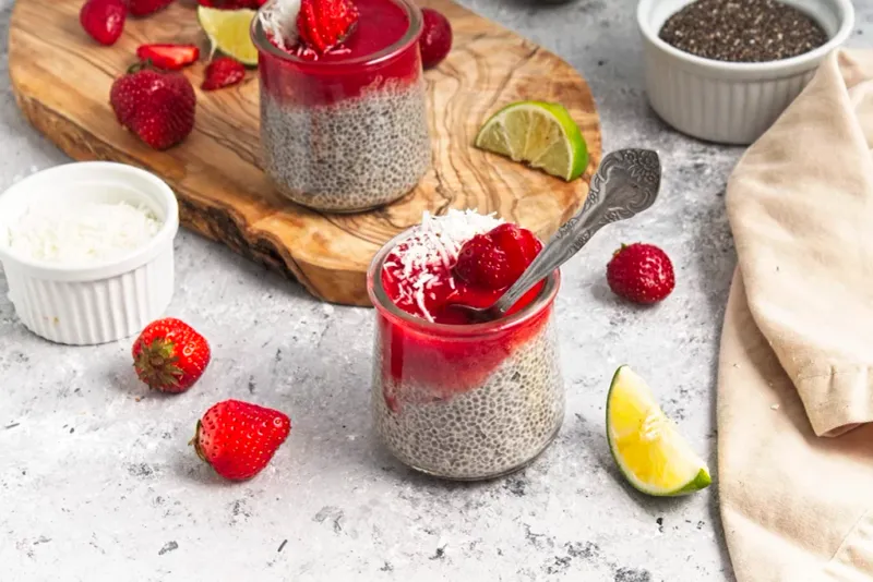 Strawberry Lime Chia Pudding