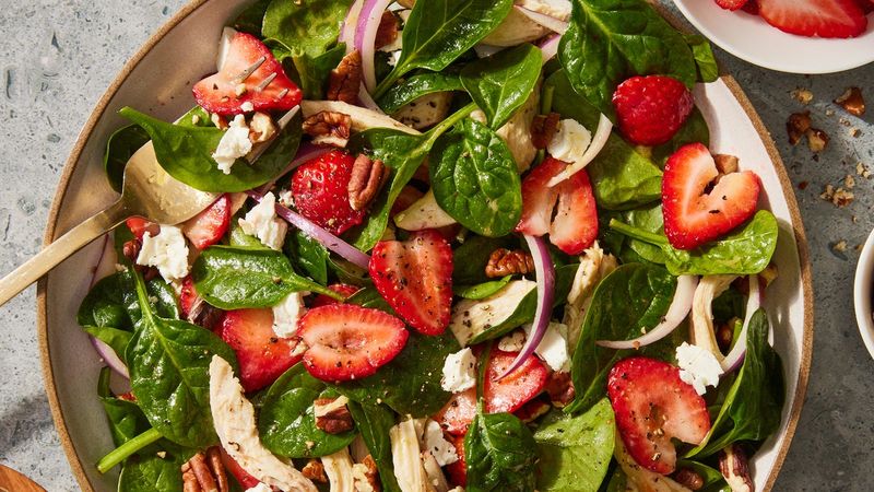 Strawberry Spinach Salad with Feta