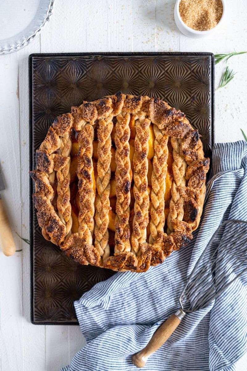 Peach Rosemary Bliss Pie