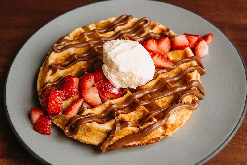 Strawberry Nutella Waffles