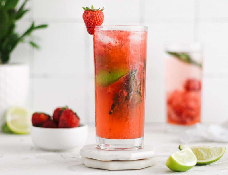Strawberry Mint Mojito Mocktail