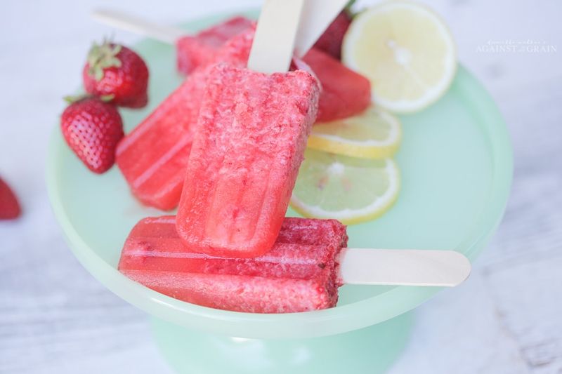 Strawberry Lemonade Popsicles