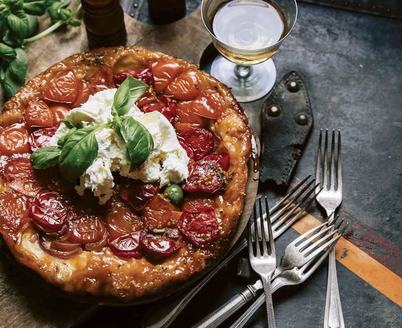 Mozzarella and Tomato Tarte Tatin