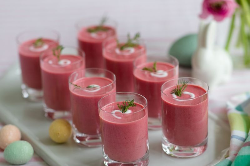 Chilled Beet Soup Shooters