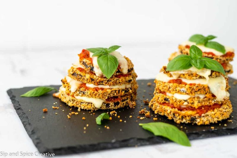 Eggplant Parmesan Stacks
