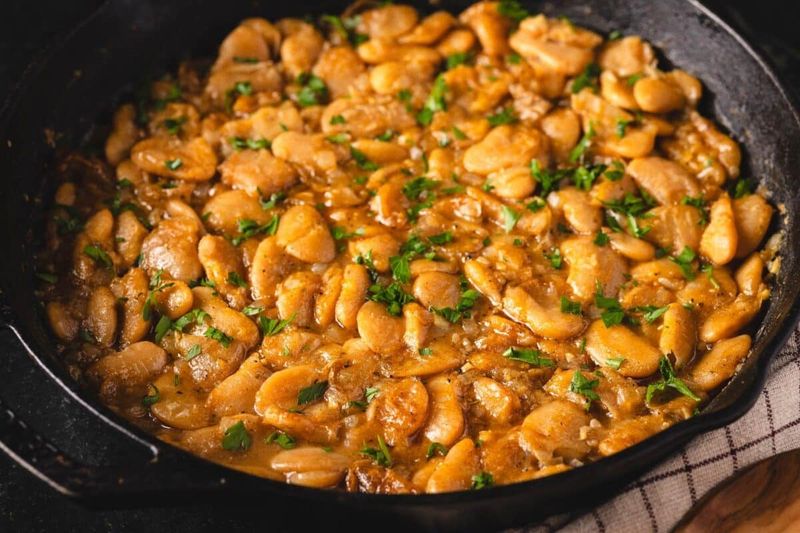 Garlic Herb Butter Lima Beans