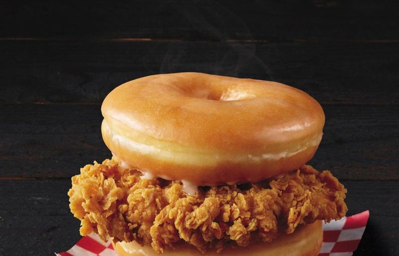 KFC Chicken & Donuts Sandwich (Glazed Chaos)