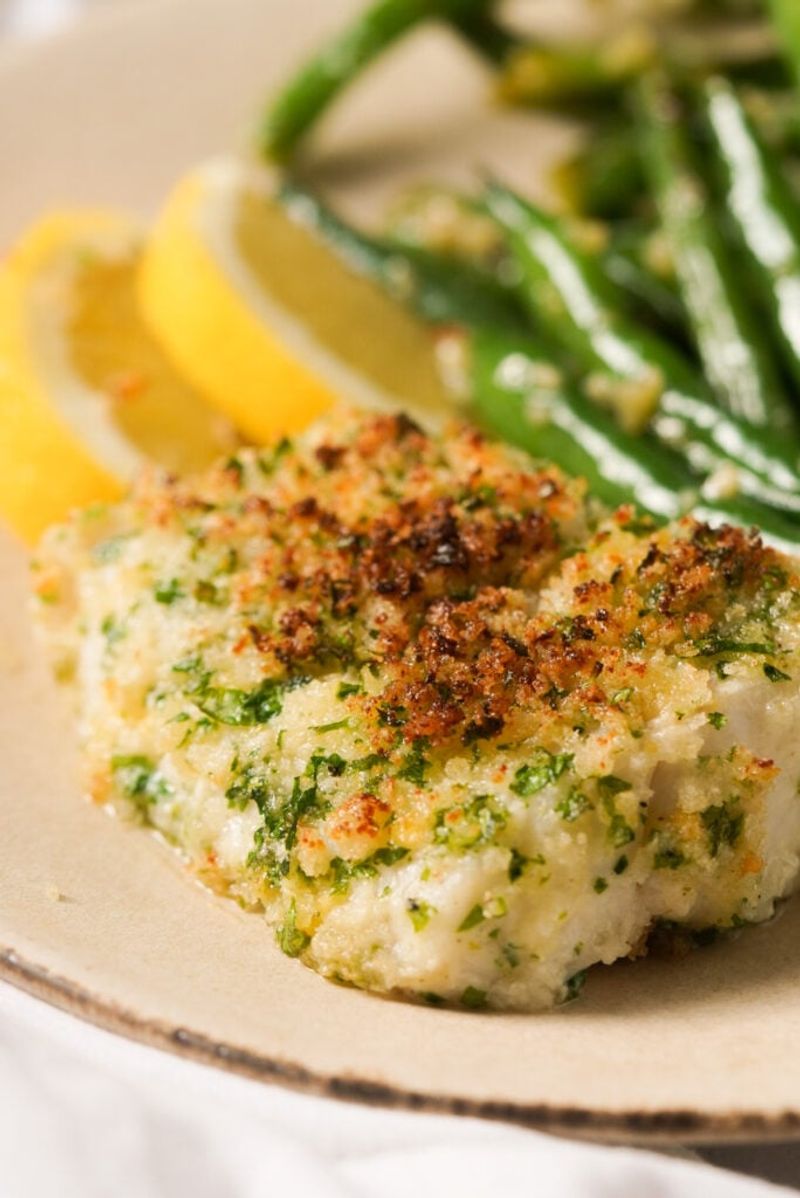 Baked Cod with Lemon Herb Crust