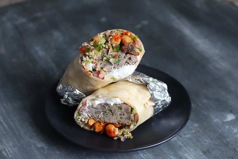 Mediterranean Lamb Burrito
