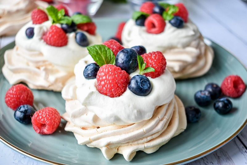 Mini Pavlovas with Berries