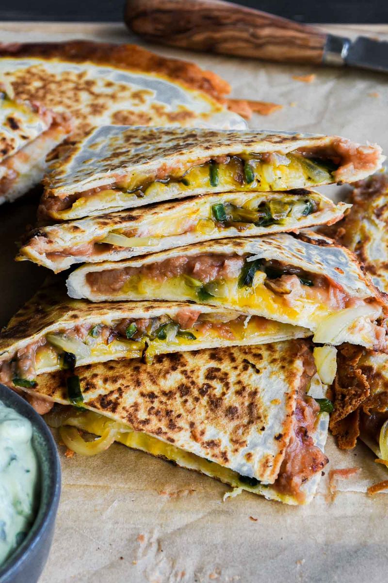 Mexican Pinto Bean Quesadillas