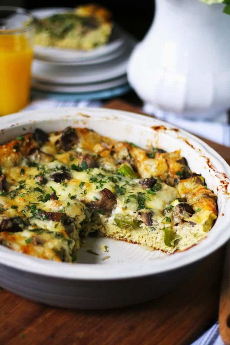 Mushroom and Swiss Cheese Casserole
