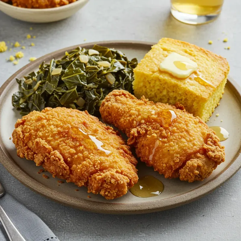Virginia: Fried Chicken with Cornbread – Croaker's Spot, Richmond