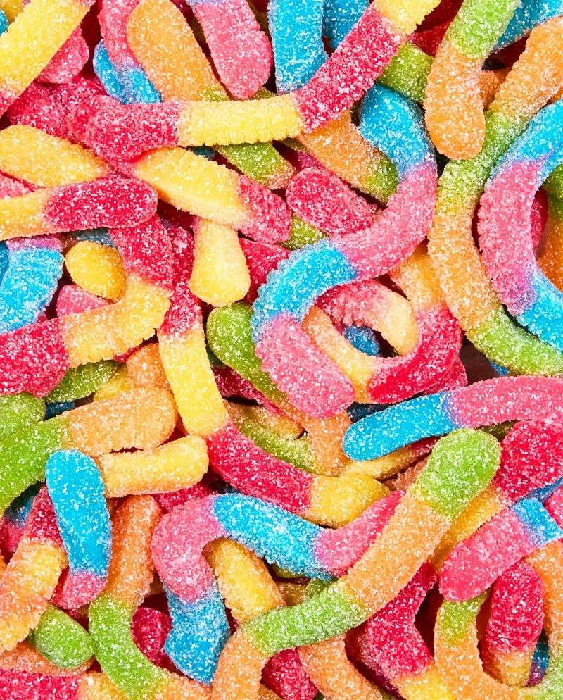 Neon Sour Gummy Worms